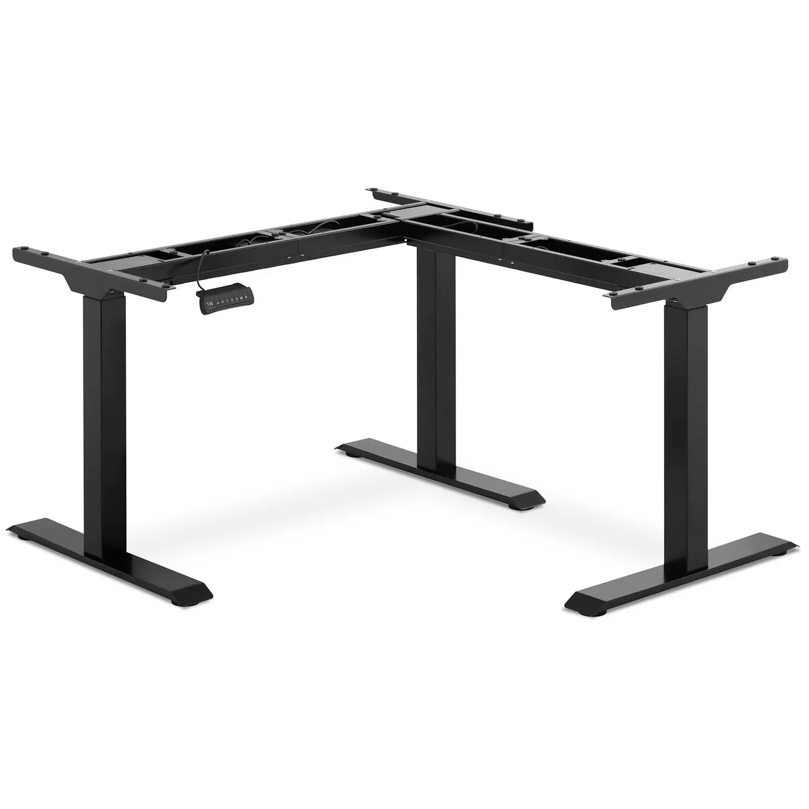 Corner Standing Desk Frame - height-adjustable - for sitting & standing - Height: 69-118 cm - Width: 90-150 cm (left) / 110-190 cm (right) - Angle: 90 ° - 150 kg