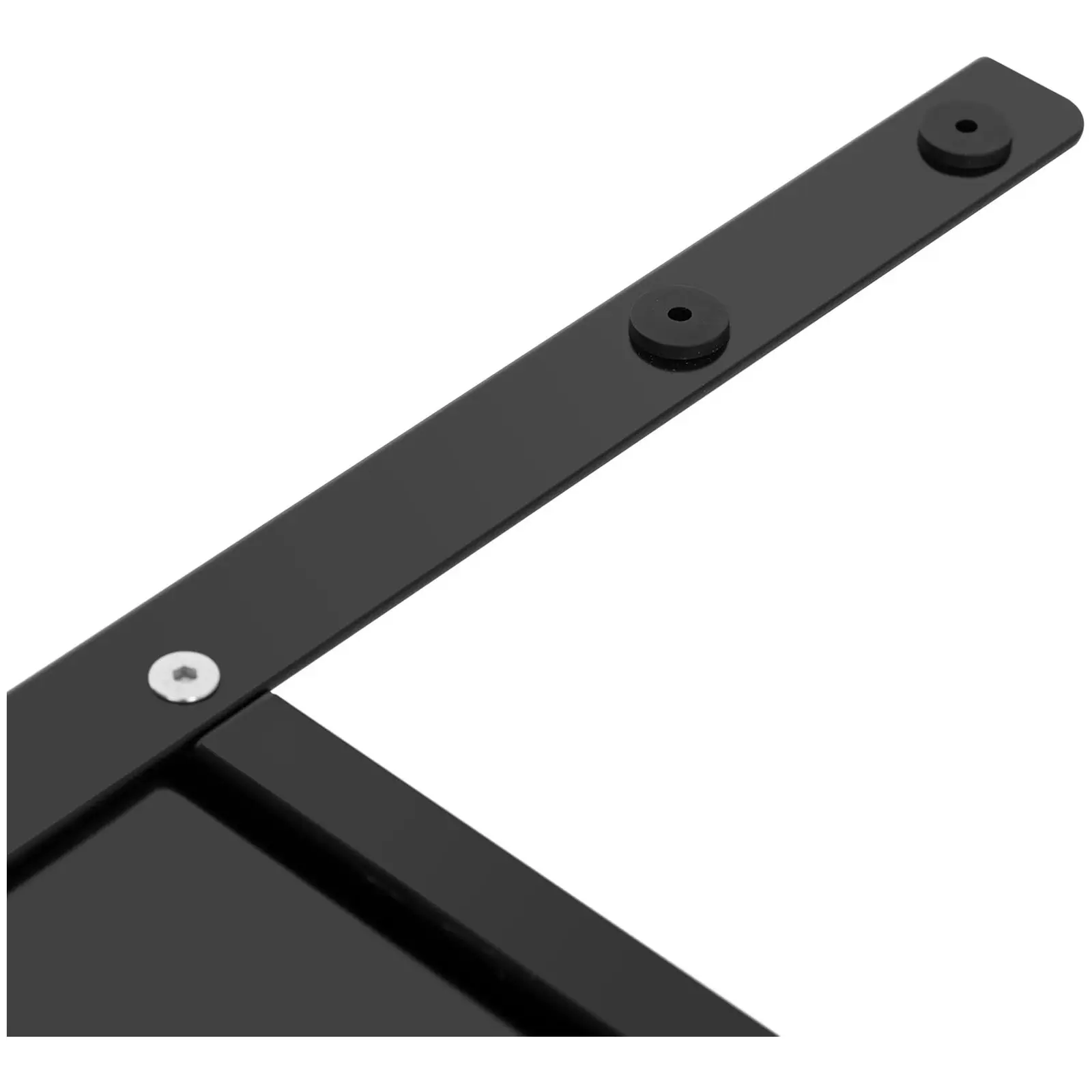 Bureau d'angle assis-debout (piètement) - Hauteur : 69 - 118 cm - Largeur : 90 - 150 cm (gauche) / 110 - 190 cm (droite) - Angle : 90° - 150 kg (Puissance [W]: 450)