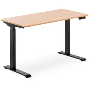 Hev-senk skrivebord -  90 W - 730 - 1 233 mm - brun/sort