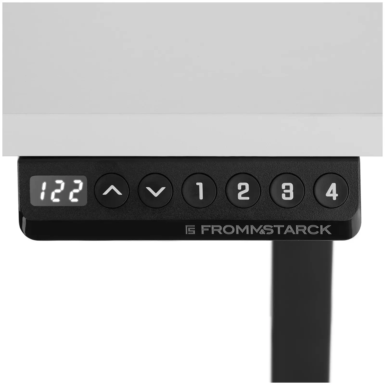 Állítható magasságú íróasztal - 90 W - 730–1233 mm - fehér/fekete