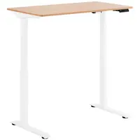 Állítható magasságú íróasztal - 90 W - 730–1233 mm - barna/fehér