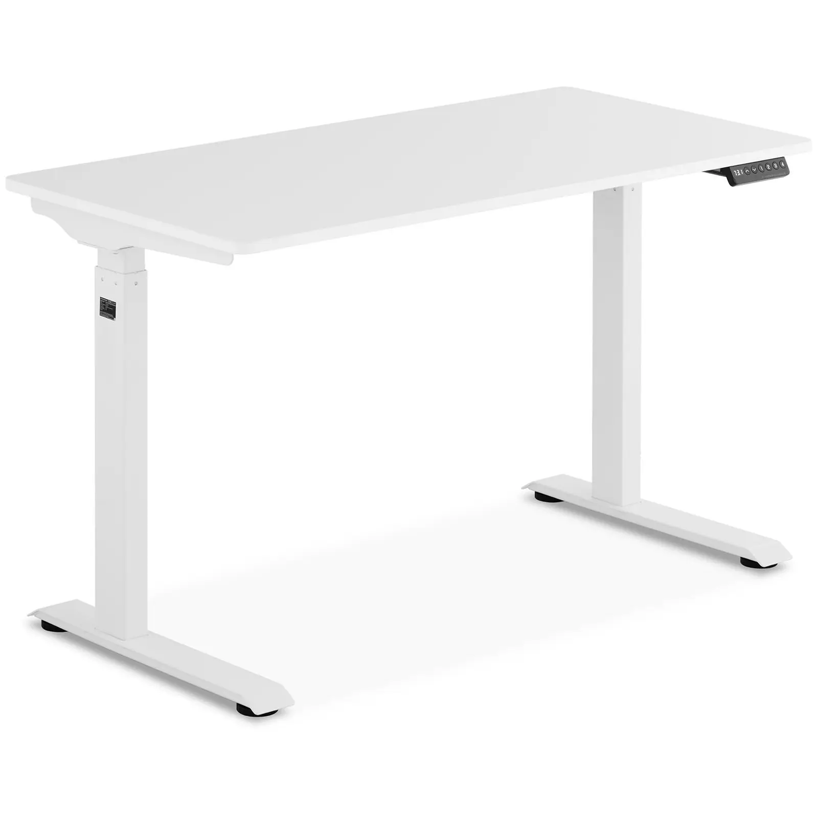 Výškově nastavitelný stůl s deskou - 90 W - 730–1 233 mm - bílá