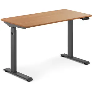 Hev-senk skrivebord -  90 W - 730 - 1 233 mm - brun/grå