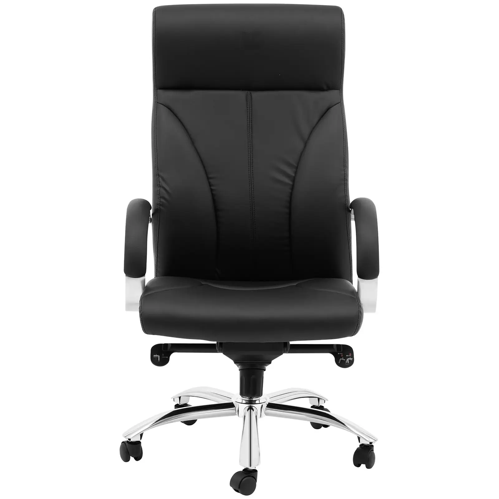 Occasion Chaise de bureau - Dossier en cuir synthétique - Coloris noir - 100 kg (Dossier ajustable: Non)