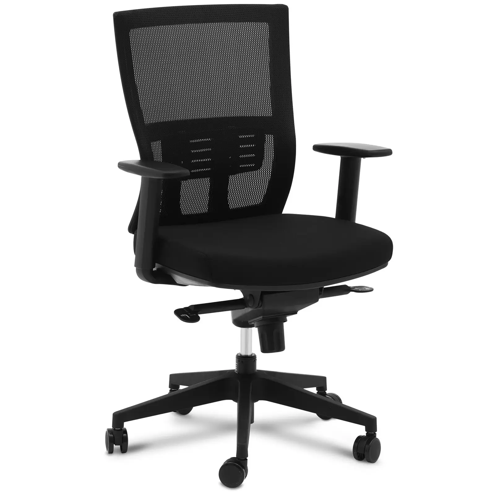 Chaise de bureau - Dossier en filet - 100 kg - Coloris noir