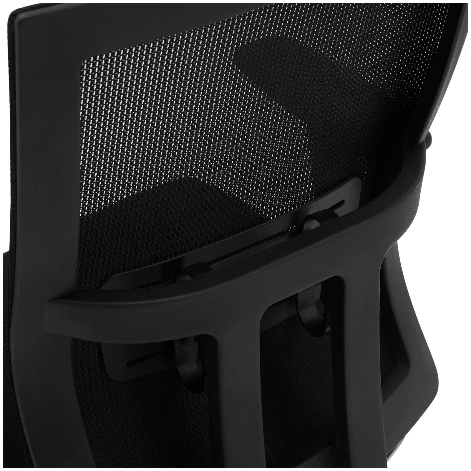 Chaise de bureau - Dossier en filet - 100 kg - Coloris noir (Accoudoirs: Oui)