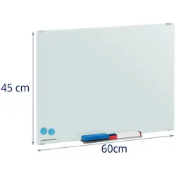 Lavagna magnetica bianca per pennarelli - 60 x 45 x 0,4 cm