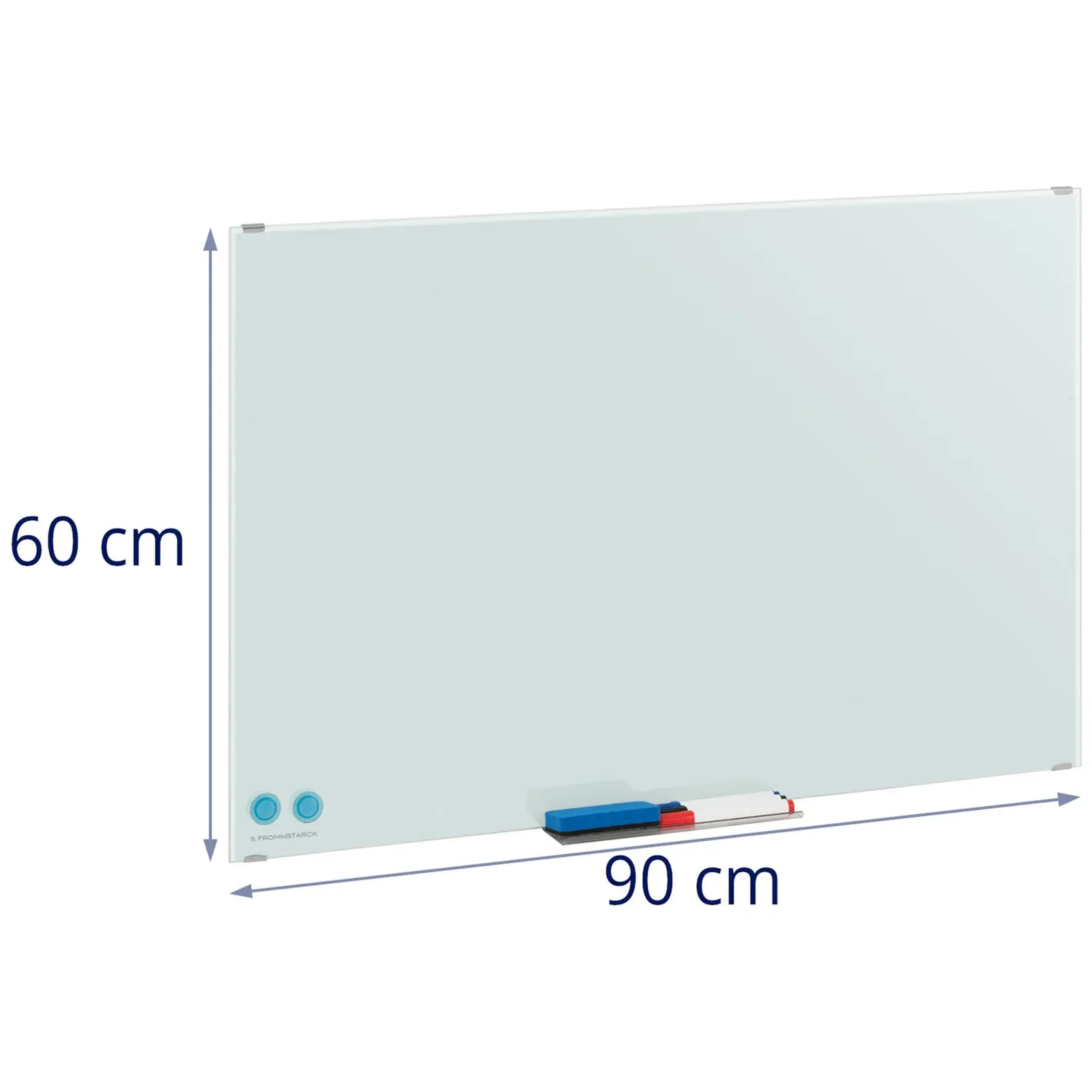 Bílá tabule - 60 x 90 x 0,4 cm - magnetická