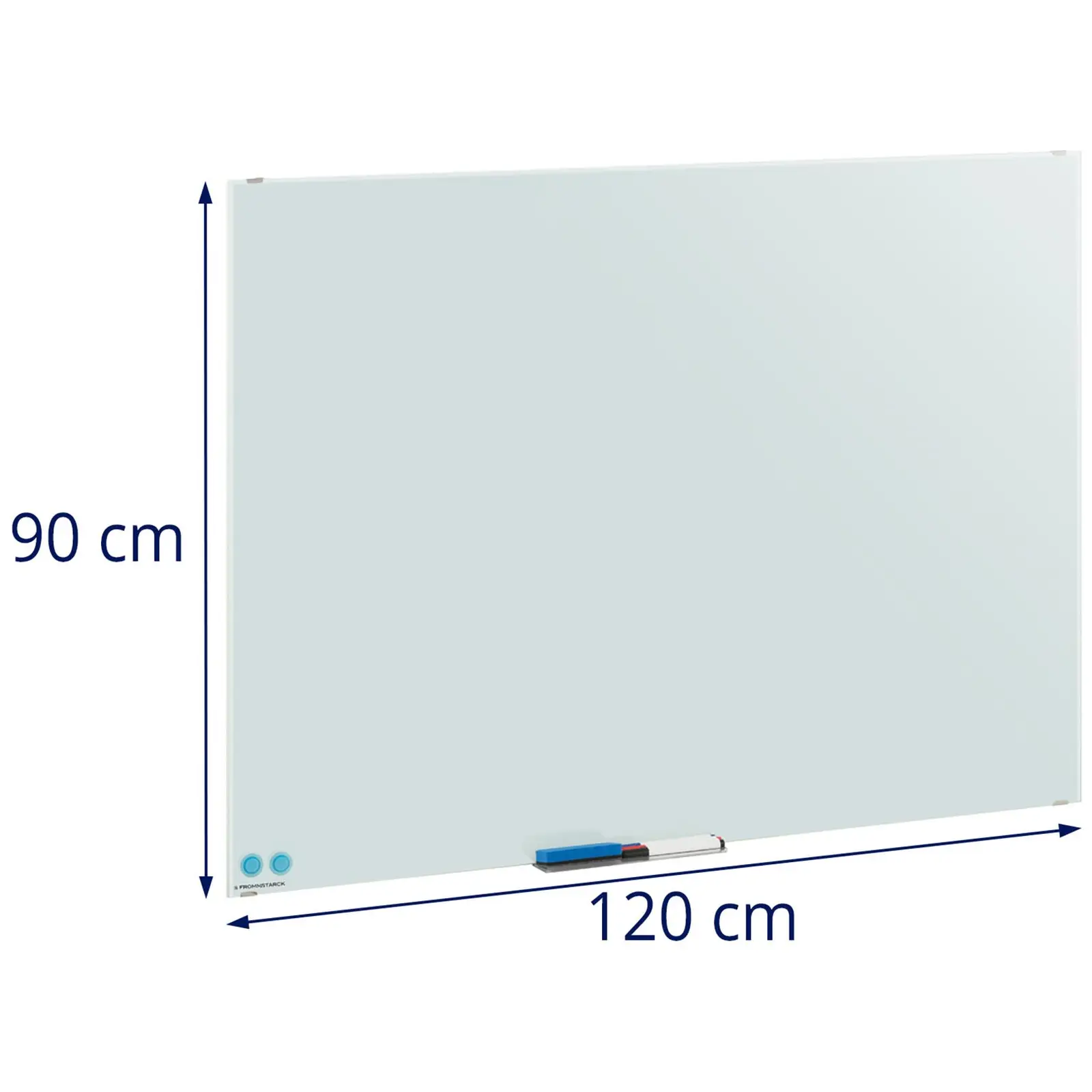 Lavagna magnetica bianca per pennarelli - 90 x 120 x 0,4 cm