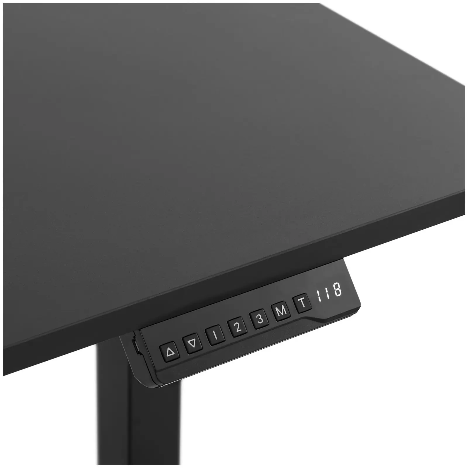 Sitt-stå skrivebord – 1180 x 580 mm – Pulverlakkert stål