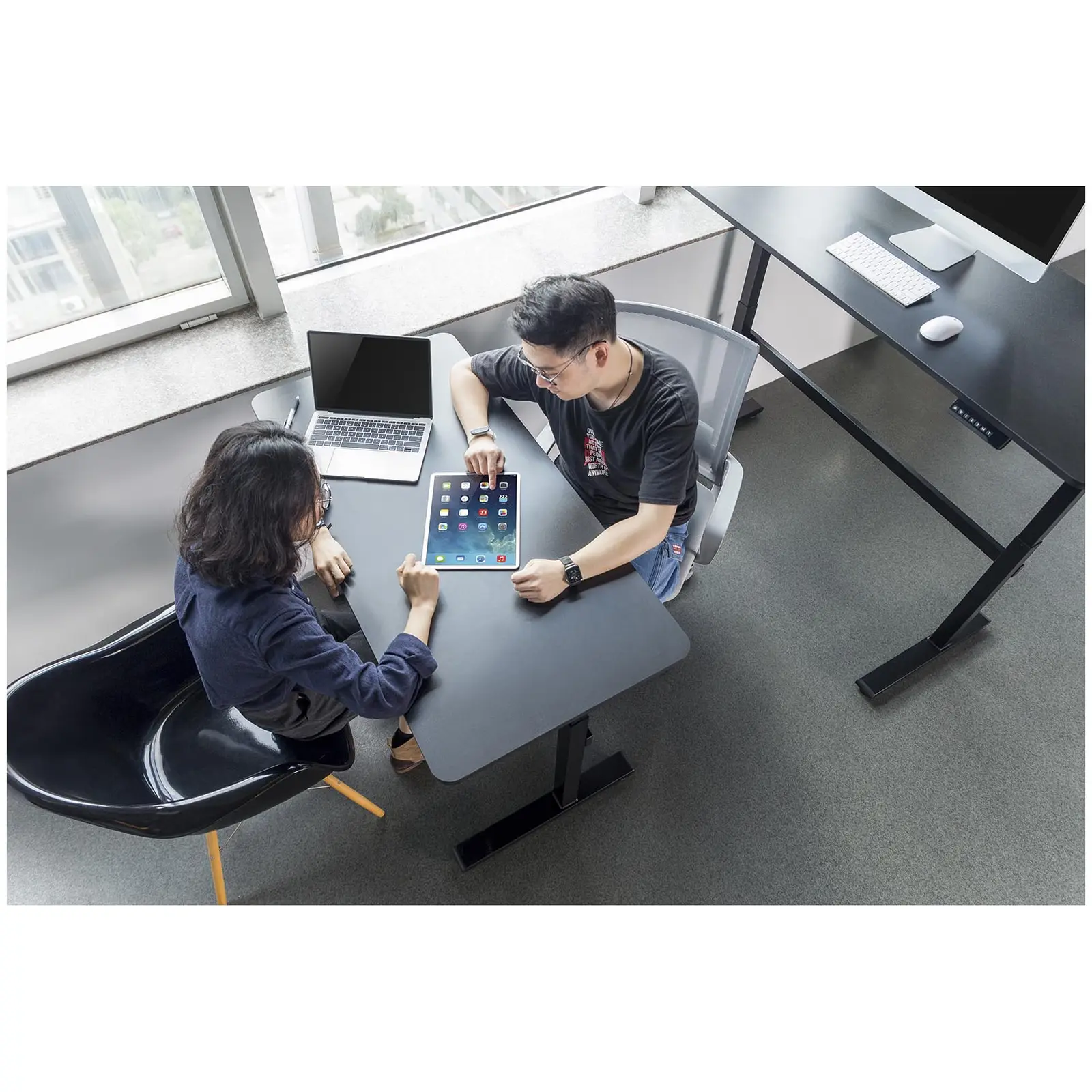 Biurko z regulacją wysokości - 1180 x 580 mm - stal z powłoką malowaną proszkowo (Liczba silników: 1)