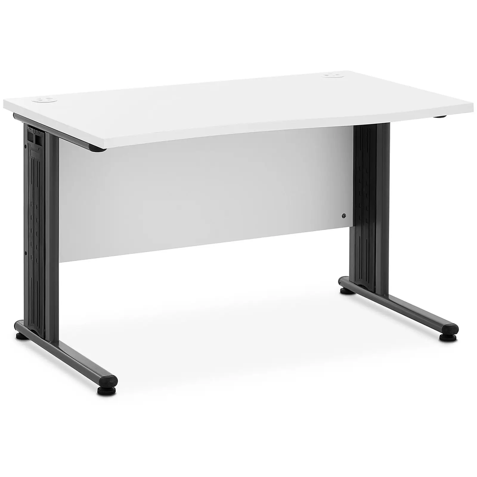 skrivebord – 120 x 73 cm – hvit/grå