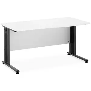 skrivebord – 140 x 73,5 cm – hvit/grå
