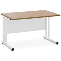 skrivebord – 120 x 73 cm – brun/hvit