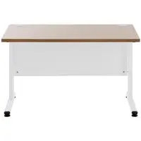 Toimistopöytä - 120 x 73 cm - ruskea / valkoinen