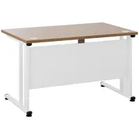 Toimistopöytä - 120 x 73 cm - ruskea / valkoinen