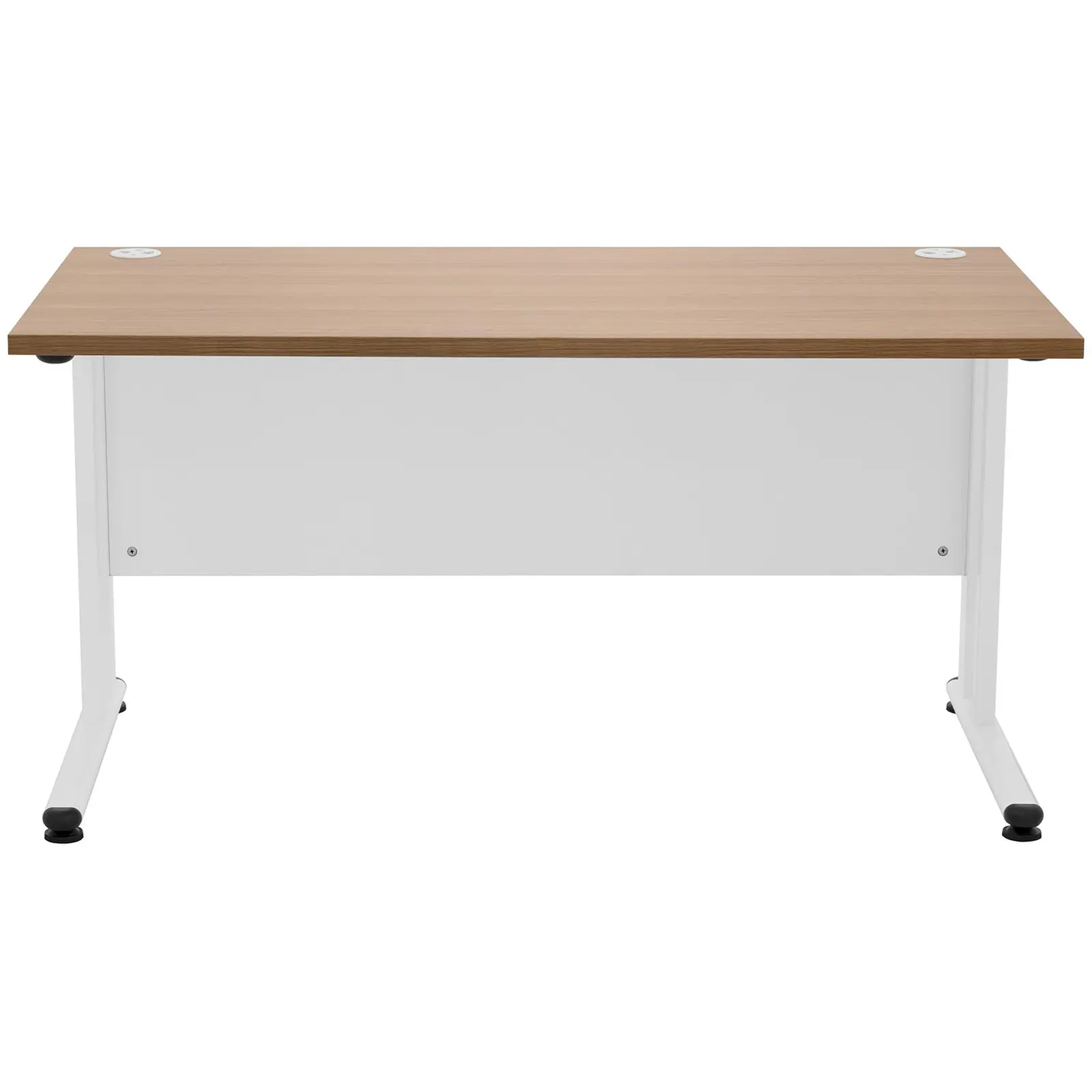 Kancelářský stůl - 140 x 73 cm - hnědá/bílá