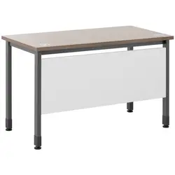 Toimistopöytä - 120 x 60 cm - ruskea / harmaa