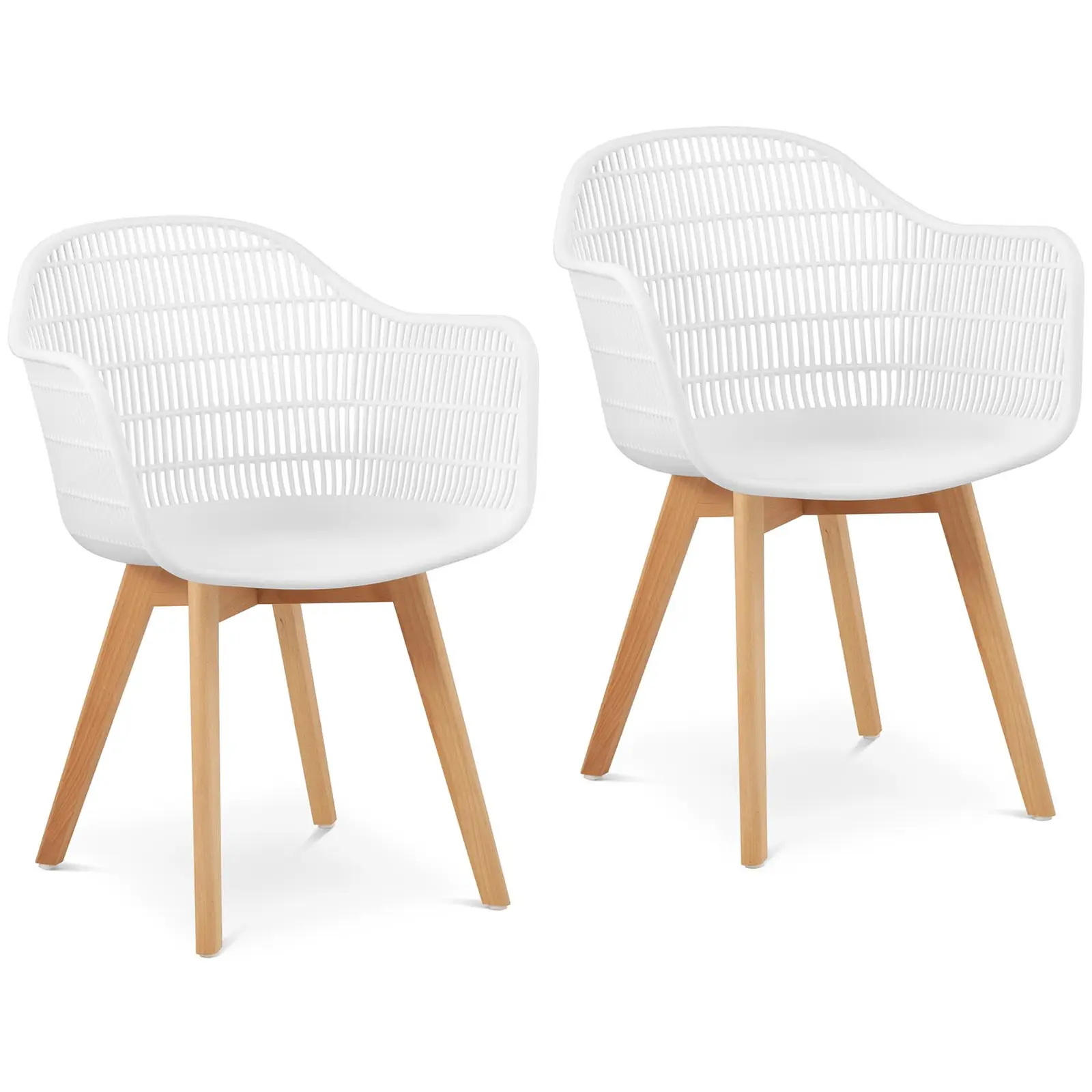 Occasion Chaise - Lot de 2 - 150 kg max. - Surface d'assise de 490 x 450 x 450 mm - Coloris blanc