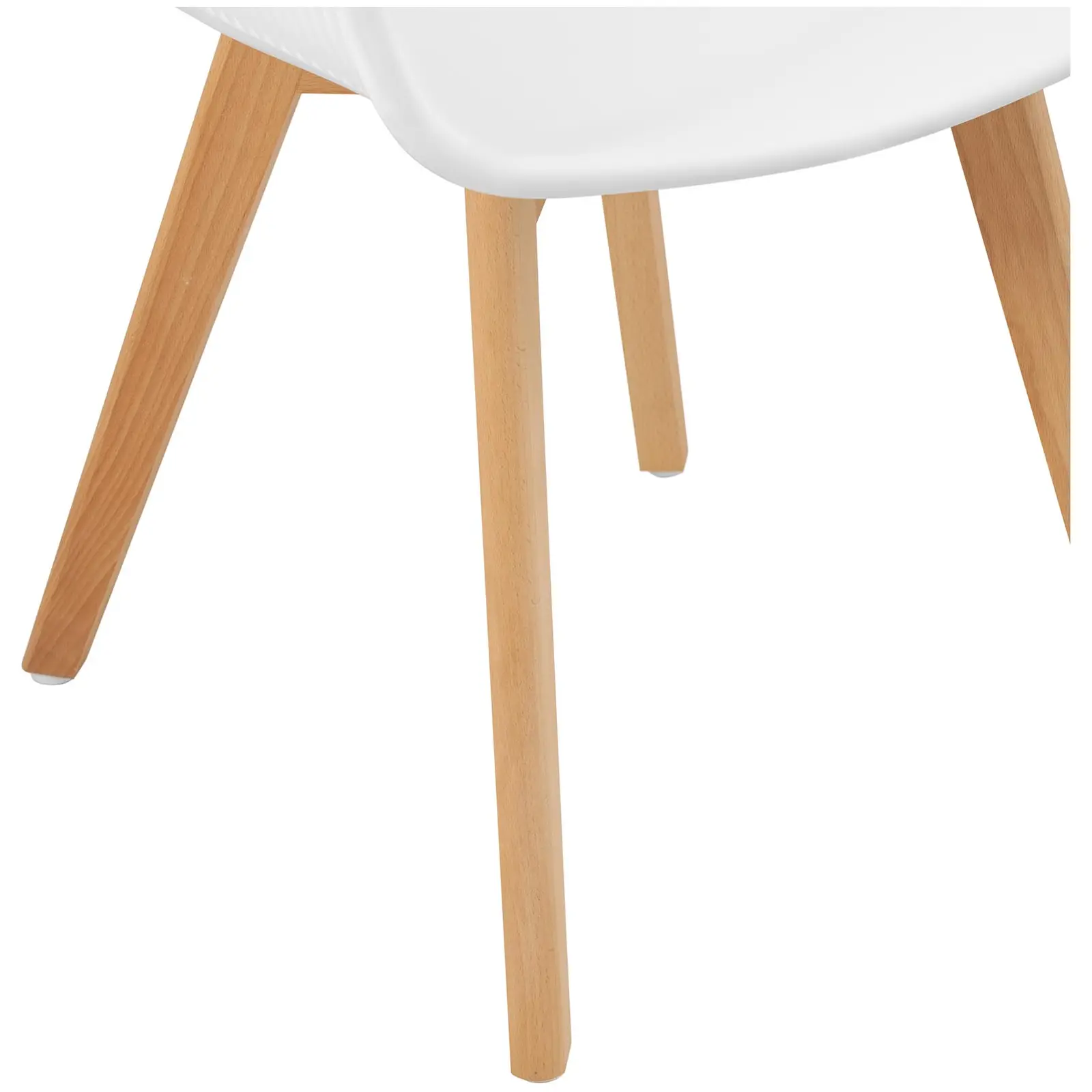 Chaise - Lot de 2 - 150 kg max. - Surface d'assise de 490 x 450 x 450 mm - Coloris blanc (Dossier: Oui)