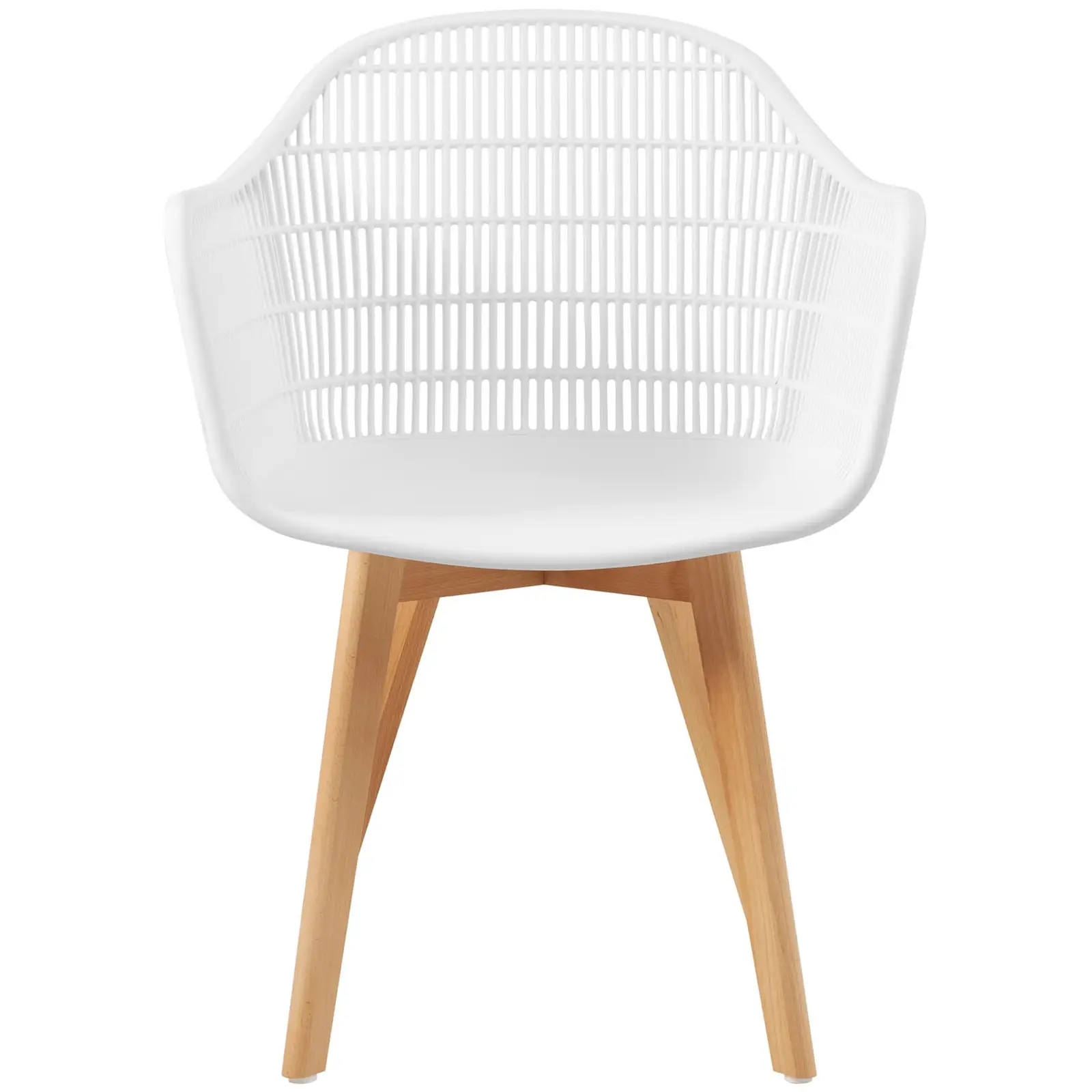 Outlet Krzesła - 2 szt. - do 150 kg - siedziska 490 x 450 x 450 mm - białe