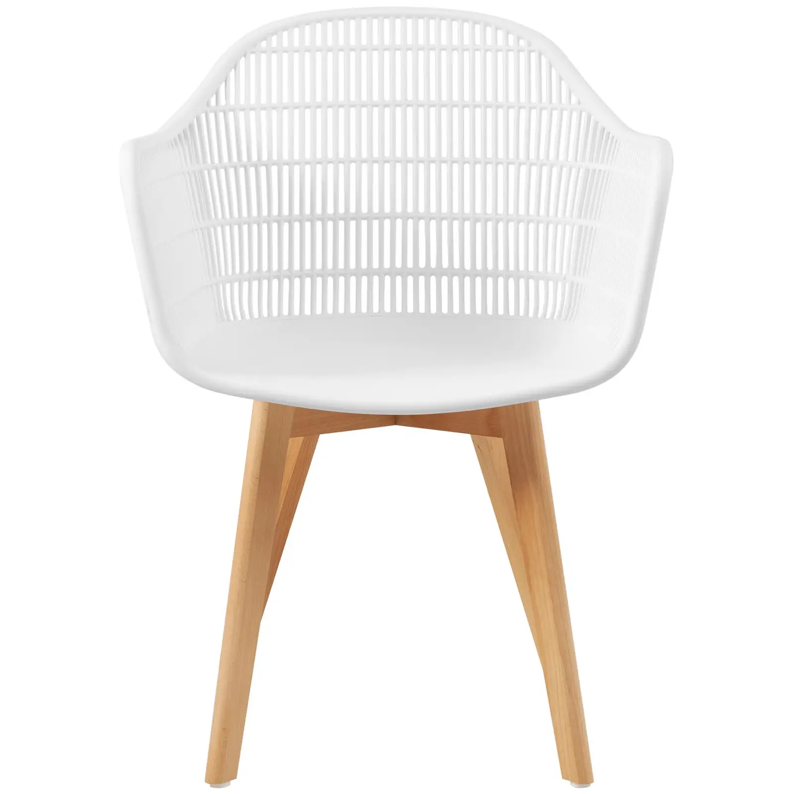 Chaise - Lot de 2 - 150 kg max. - Surface d'assise de 490 x 450 x 450 mm - Coloris blanc (Hauteur min. siège(s) [cm]: 45)