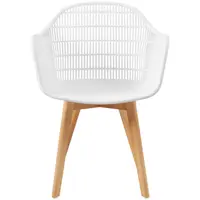 Chaise - Lot de 2 - 150 kg max. - Surface d'assise de 490 x 450 x 450 mm - Coloris blanc