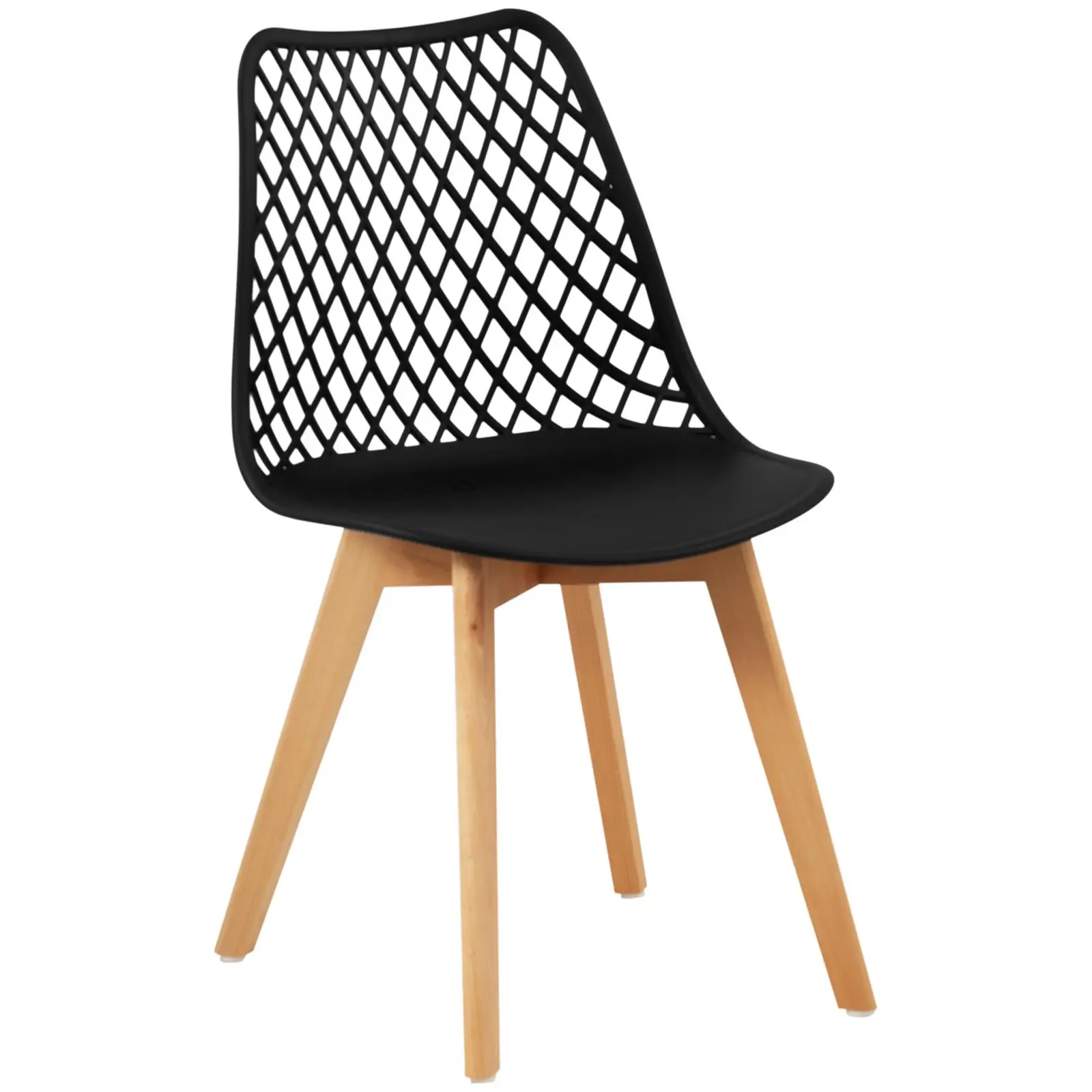 Chaise - Lot de 4 - 150 kg max. - Surface d'assise de 470 x 390 x 430 mm - Coloris noir