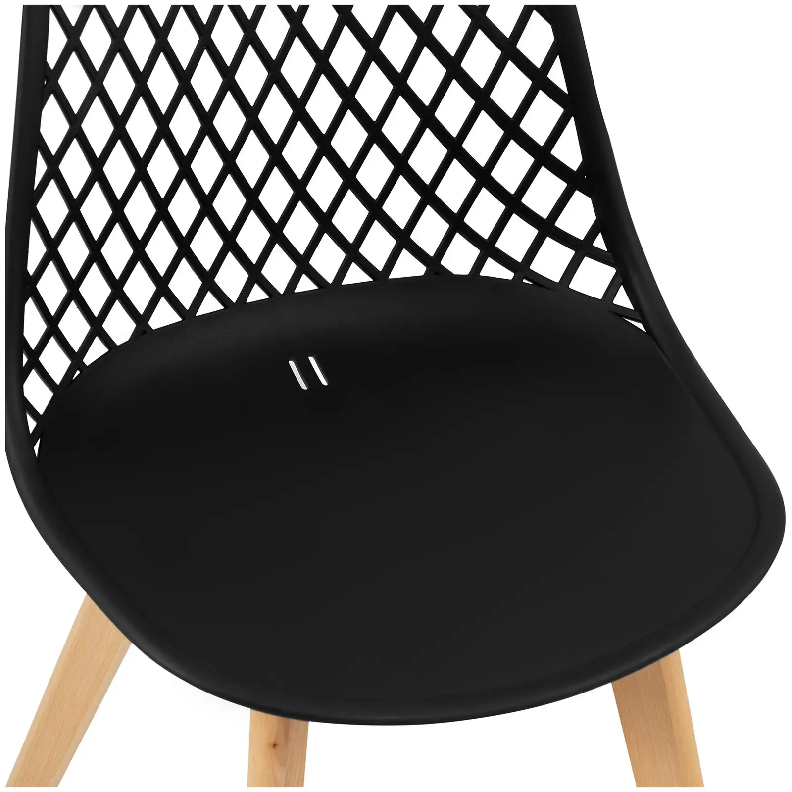 Chaise - Lot de 4 - 150 kg max. - Surface d'assise de 470 x 390 x 430 mm - Coloris noir - 5