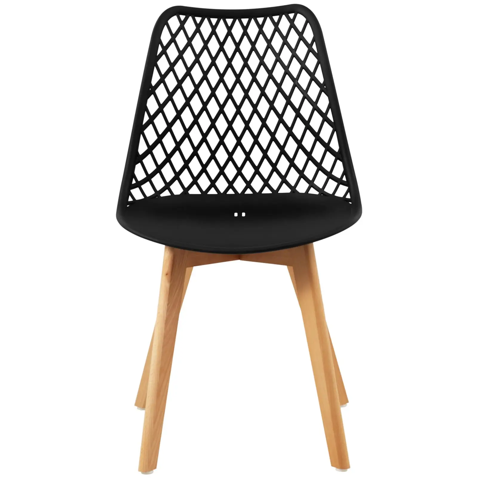 Spisebordsstole 4 stk. - Fromm & Starck - maks. 150 kg - gitterryglæn - sorte