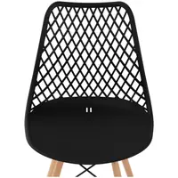 Chaise - Lot de 4 - 150 kg max. - Surface d'assise de 430 x 430 x 440 mm - Coloris noir