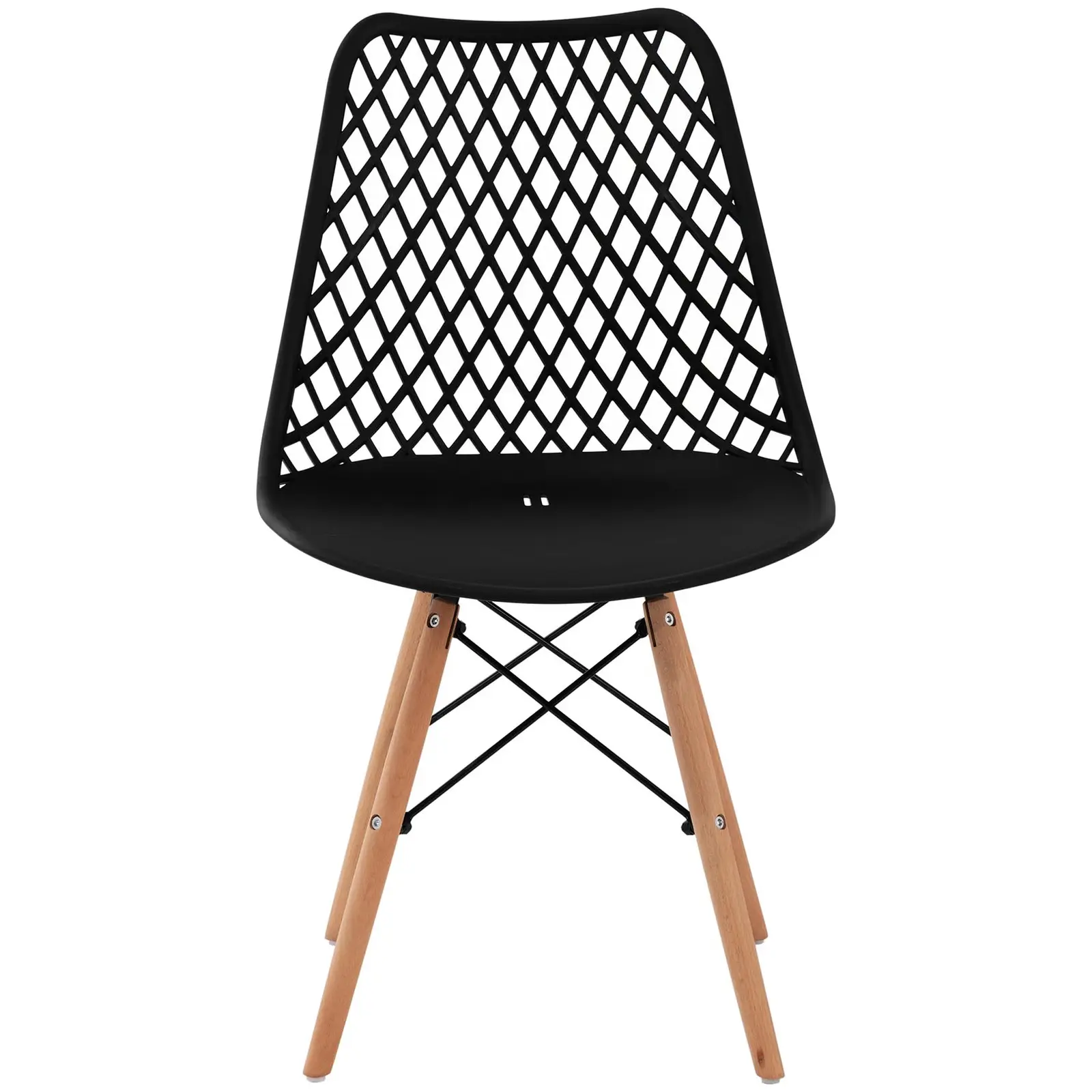 Καρέκλα - σετ 4 - έως 150 kg - περιοχή καθίσματος 430x430x440 mm - Μαύρο