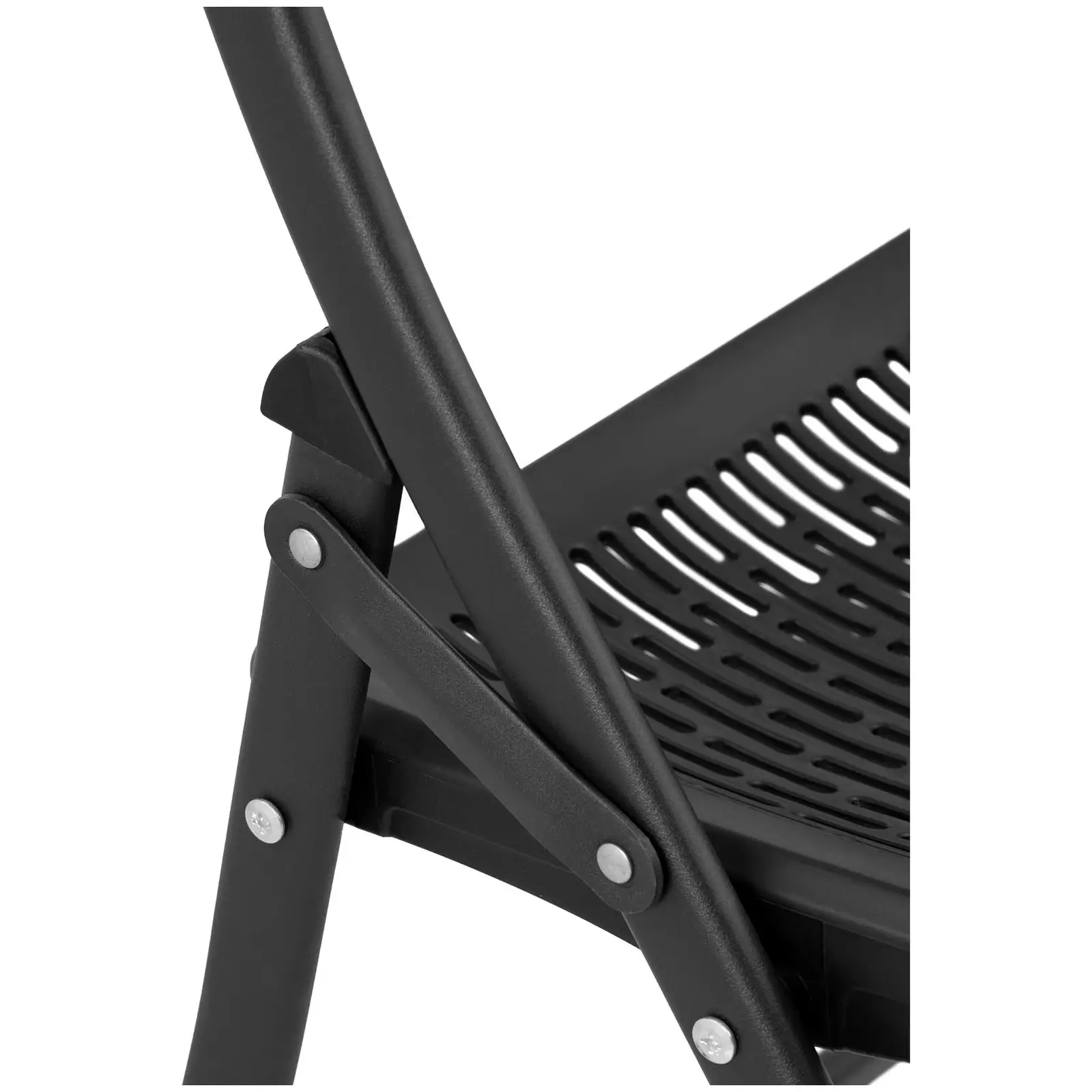 Sada 5 židlí - sada 5 ks - až 150 kg - plocha sedadla 430 x 430 x 440 mm - Černá (Hloubka sedáku: 43 cm)
