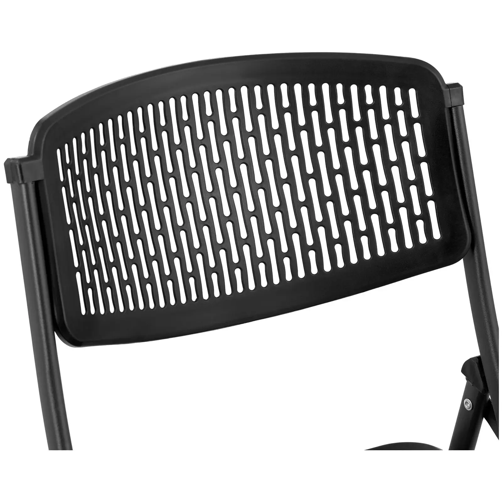 Sada 5 židlí - sada 5 ks - až 150 kg - plocha sedadla 430 x 430 x 440 mm - Černá (Šířka sedáku: 43 cm)