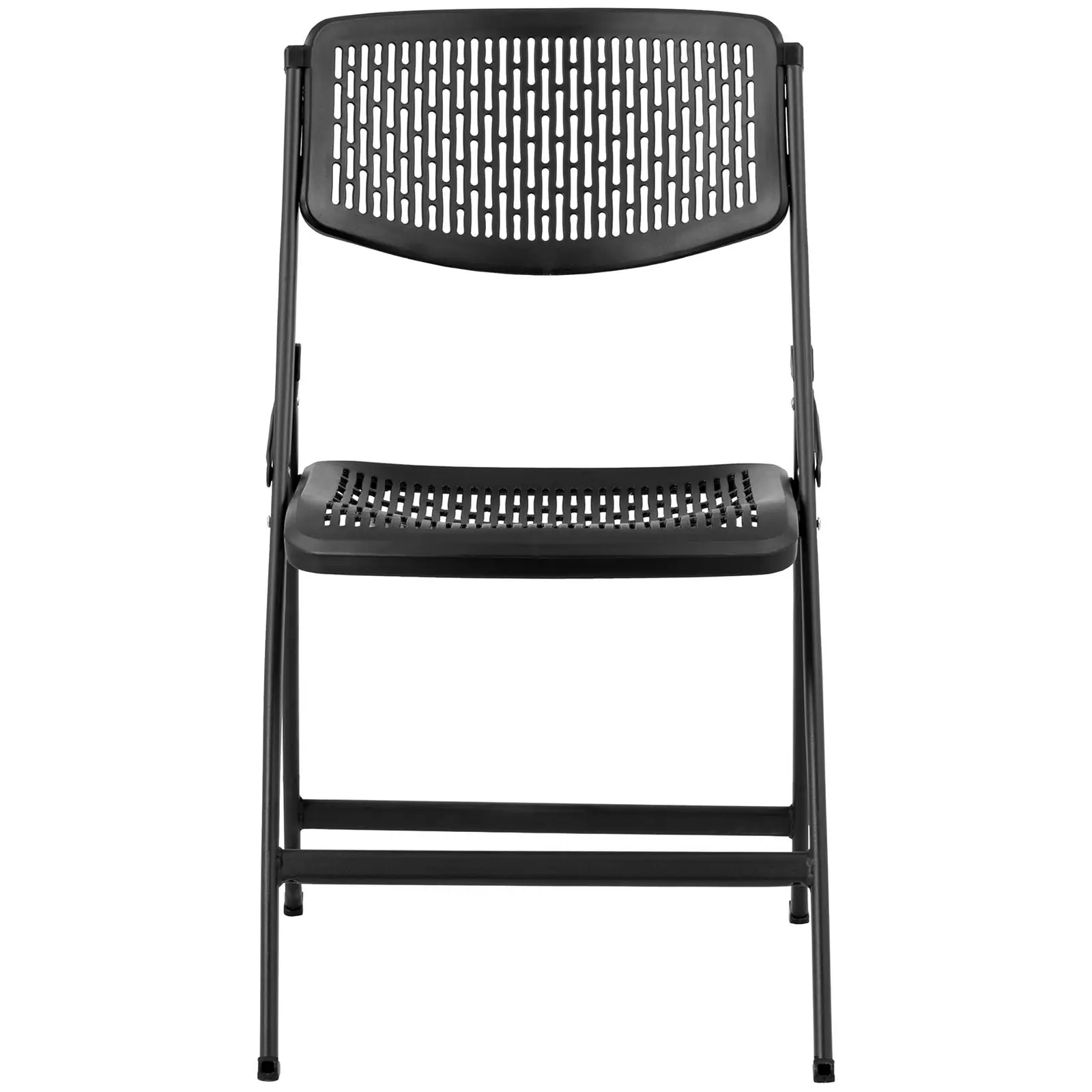 Sada 5 židlí - sada 5 ks - až 150 kg - plocha sedadla 430 x 430 x 440 mm - Černá (Opěradlo: Ano)