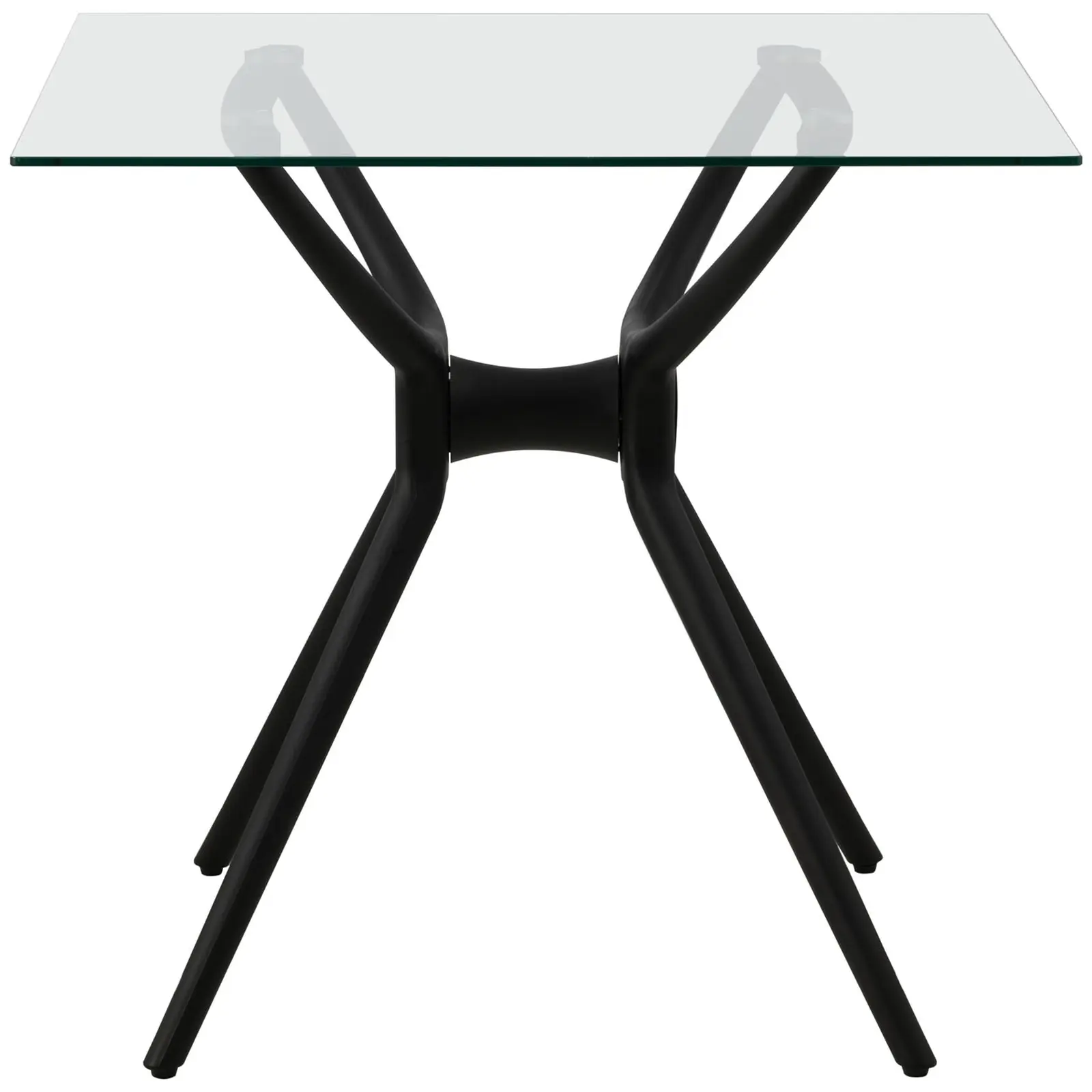 Occasion Table - Plateau carré en verre - 80 x 80 cm (Dimensions (LxlxH): 80 x 80 x 74 cm)