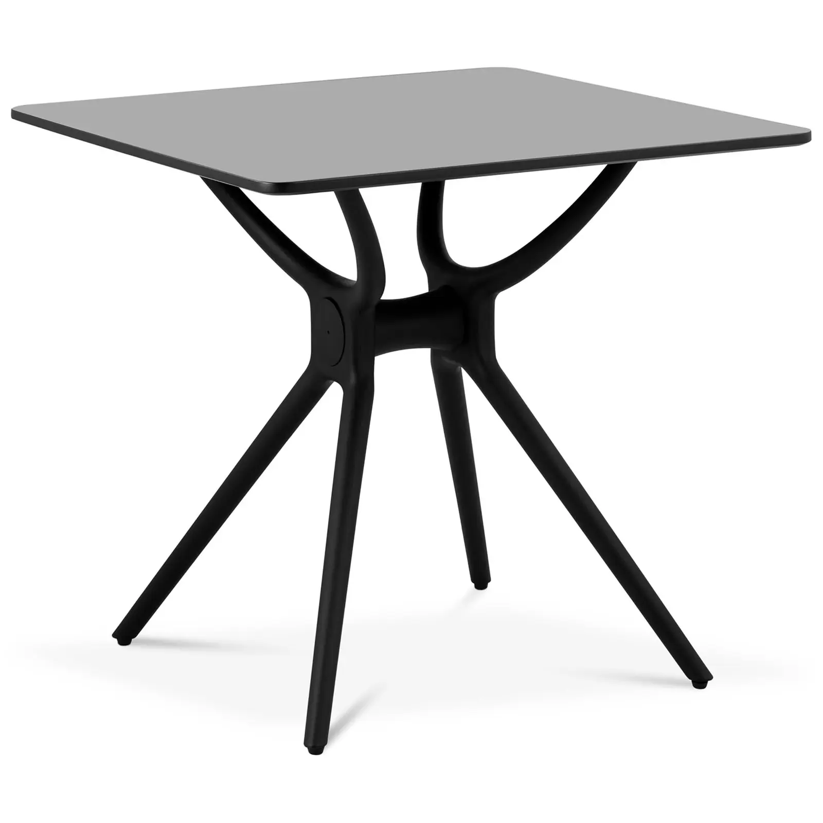 Table - Plateau carré - 80 x 80 cm - Coloris noir