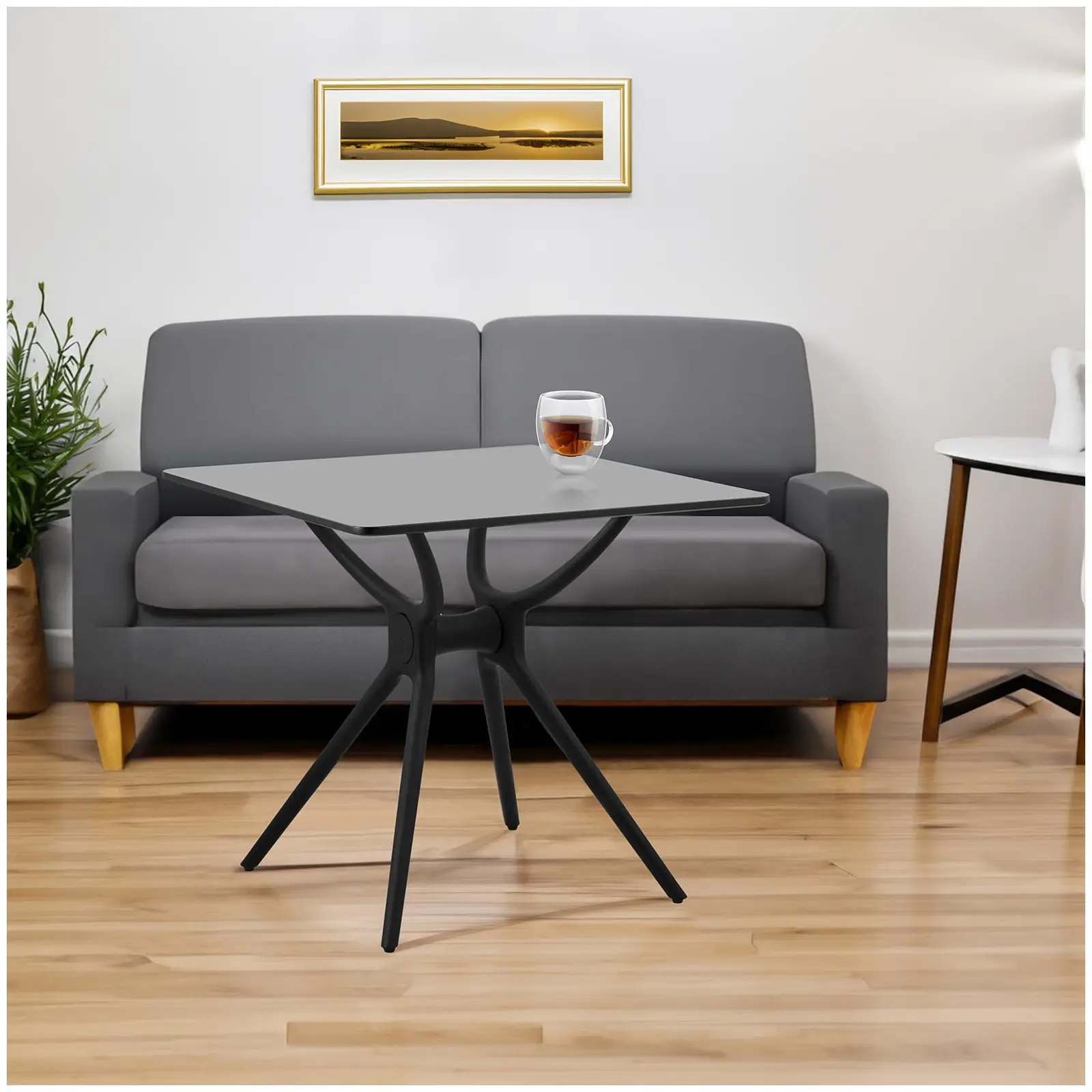 Kakkoslaatu Pöytä - neliönmuotoinen - 80 x 80 cm - musta