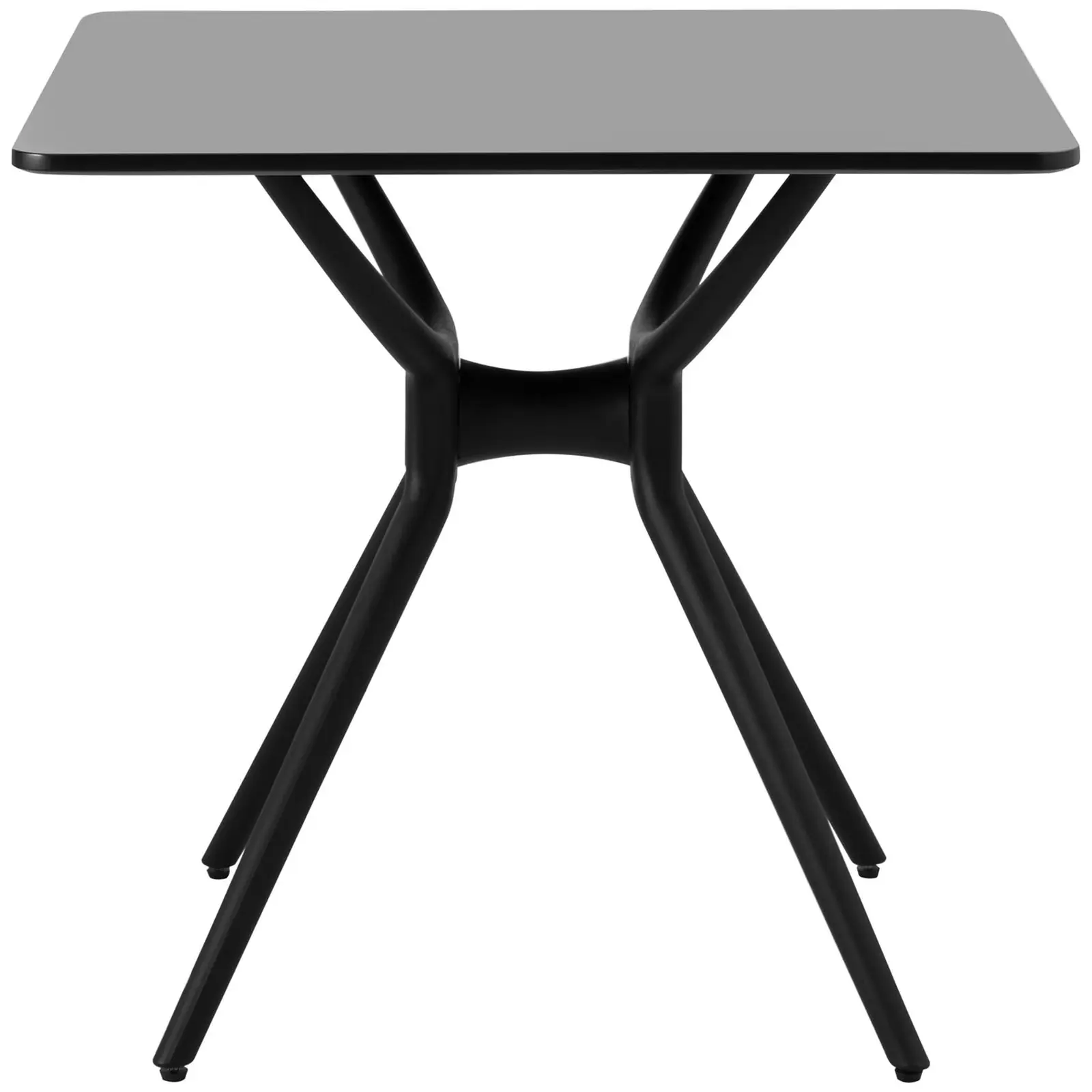 Pöytä - neliönmuotoinen - 80 x 80 cm - musta