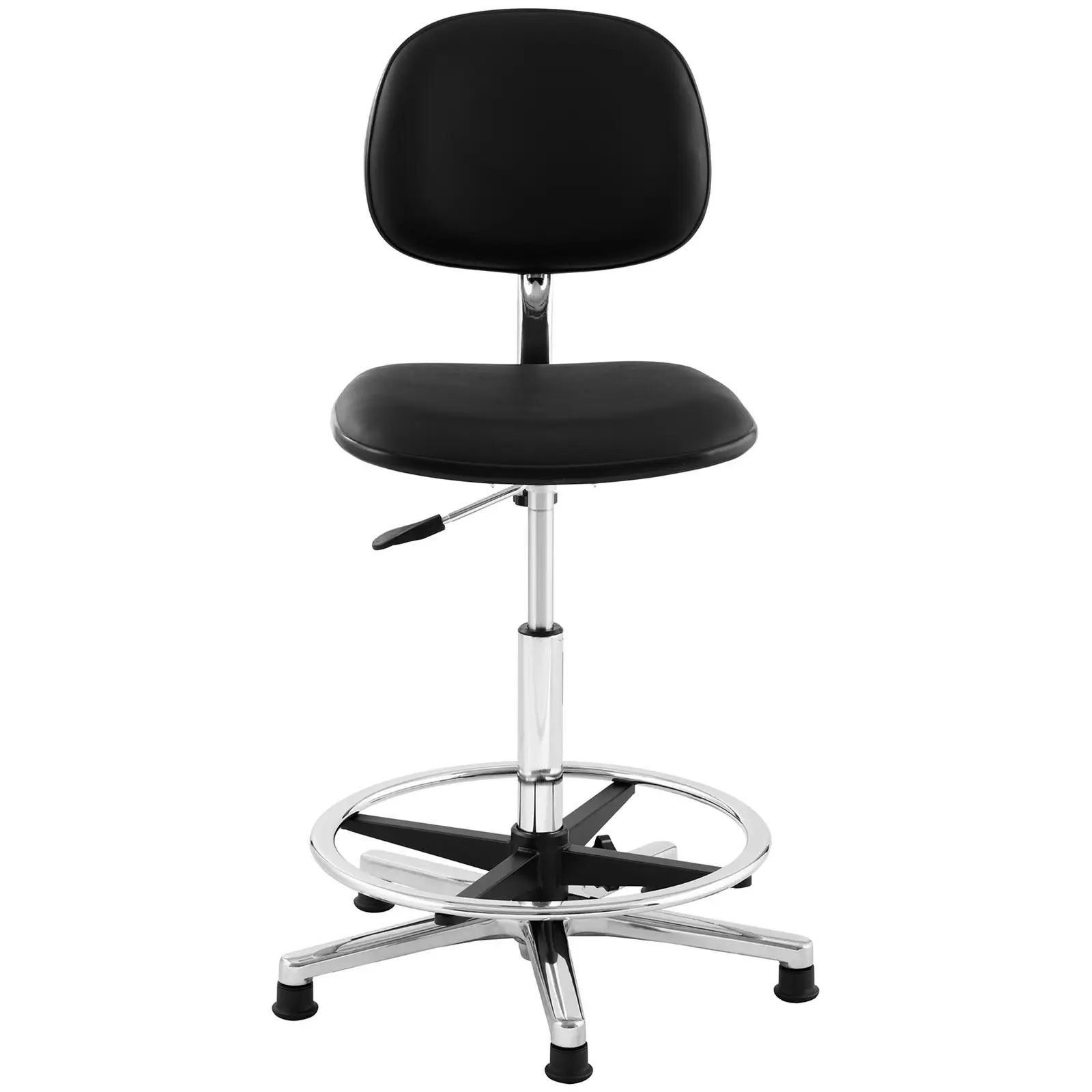 Factory second Swivel stool - 120 kg - Black - foot ring - height adjustable from 530 - 800 mm