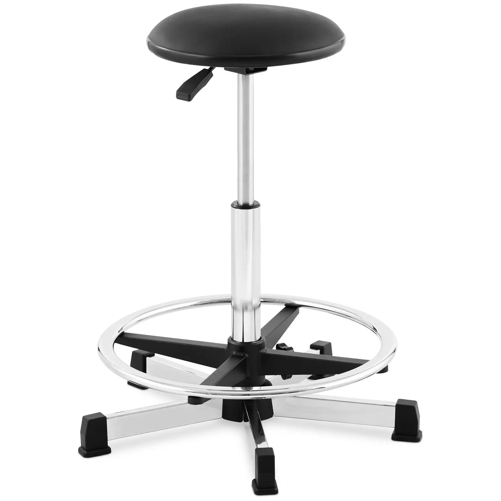 Swivel stool - 120 kg - Black - foot ring - height adjustable from 530 - 800 mm