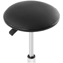 Kosmetický taburet - 120 kg - černý - nožní kroužek - výška nastavitelná v rozmezí 530–800 mm