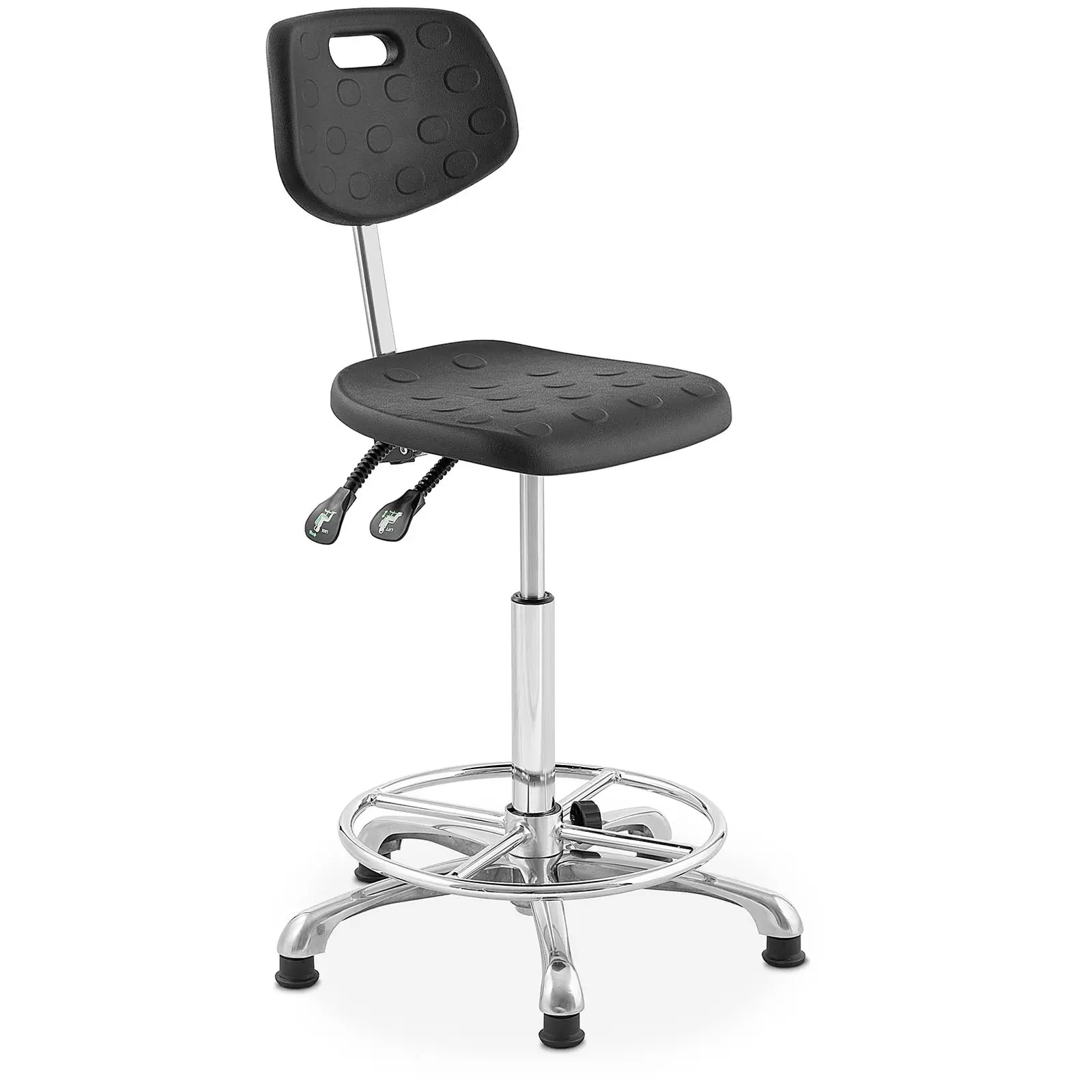 Průmyslová židle 120 kg černá výška nastavitelná mezi 515–780 mm - Pracovní židle Fromm & Starck