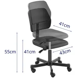 Chaise de laboratoire  - 120 kg - Noir - Hauteur réglable de 410 - 550 mm