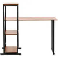 B-Ware Schreibtisch - mit Regal - 110 x 50 cm - 105 kg - braun / schwarz