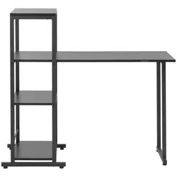Mesa de escritório - com estante - 110 x 50 cm - 105 kg - preto