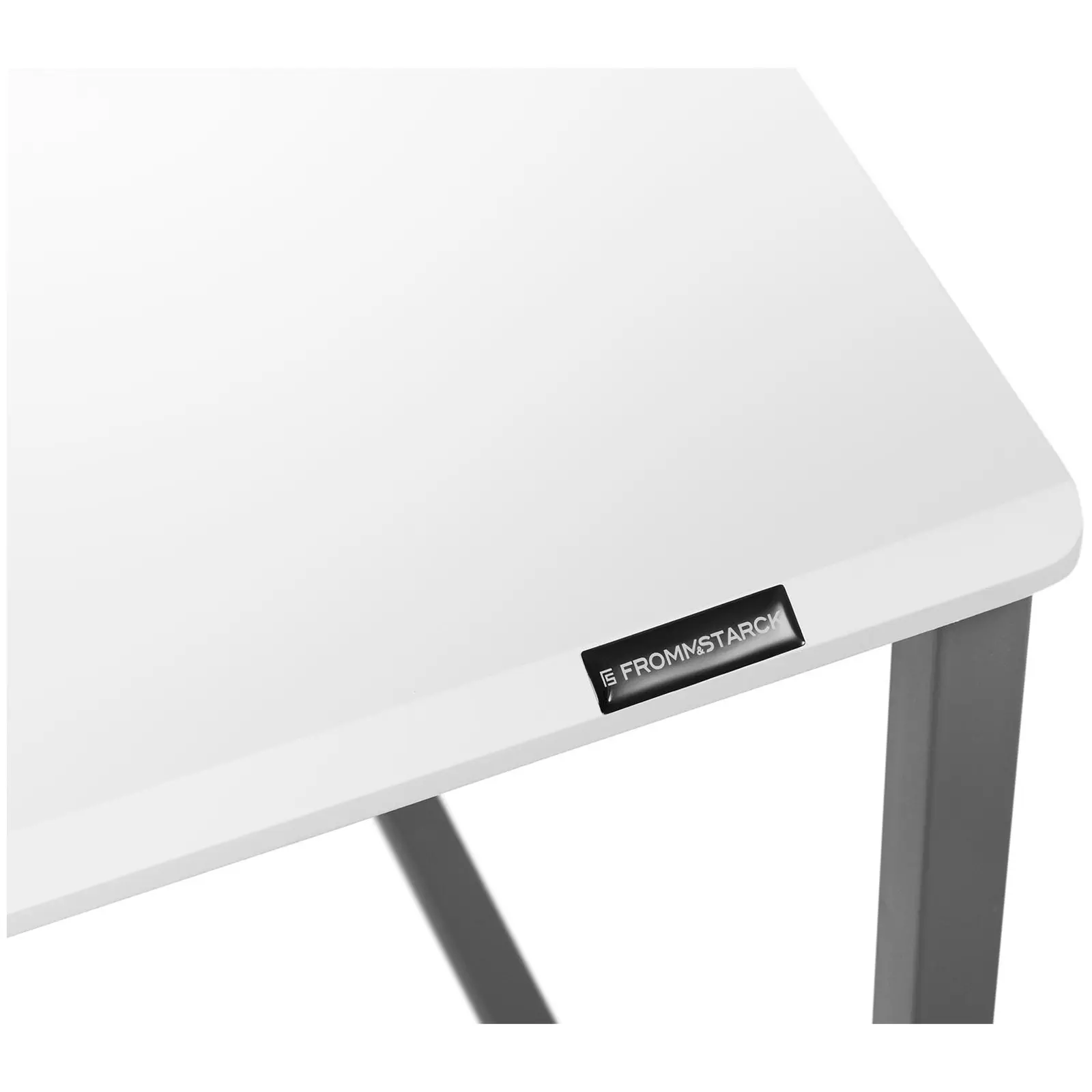 Skrivebord - 120 x 60 cm - hvit / grå