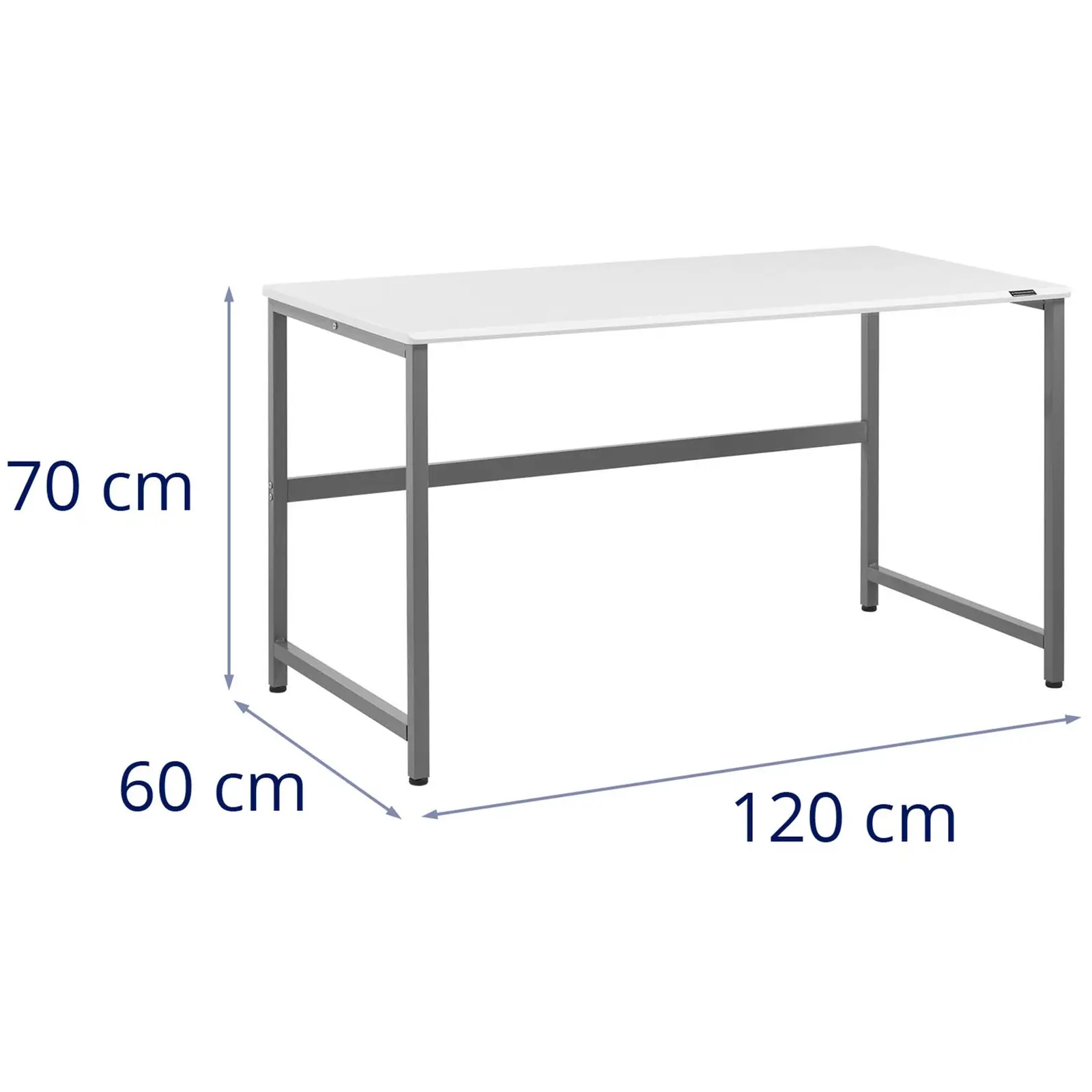 Psací stůl - 120 x 60 cm - bílý / šedý