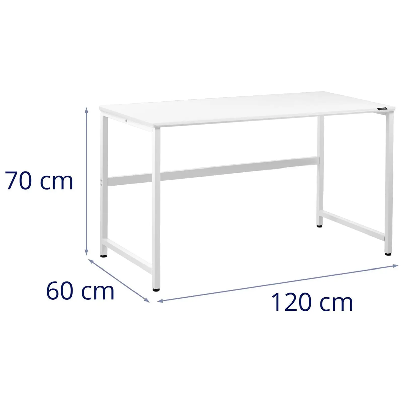 Outlet Biurko industrialne białe - metalowa rama - 120 x 60 cm