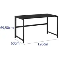 Íróasztal - 120 x 60 cm - fekete